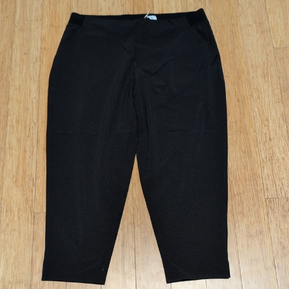Tommy Bahama Island Zone Black Ankle Pants Pockets Resortwear Size XL